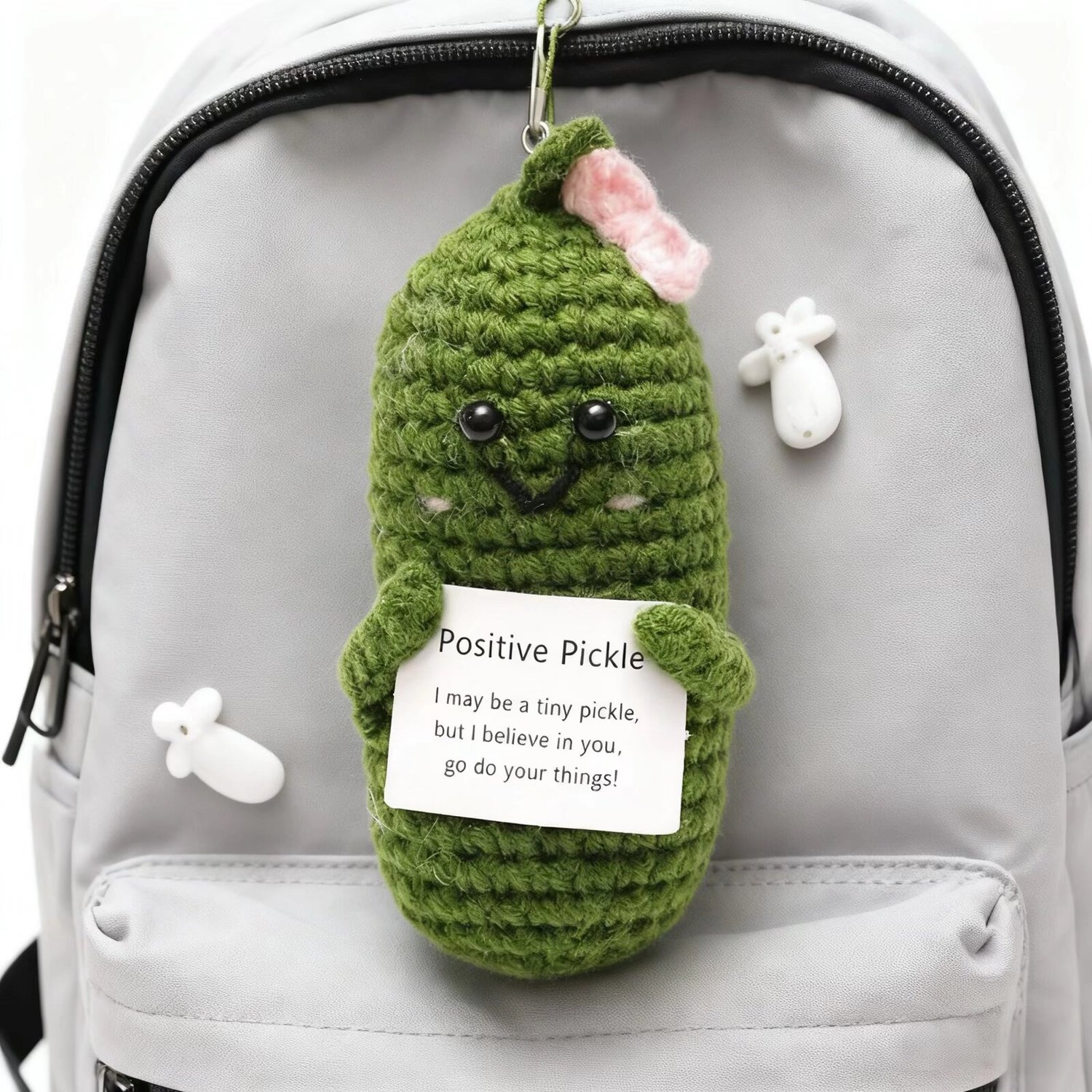 Crochet Positive Pickle Plush Toy