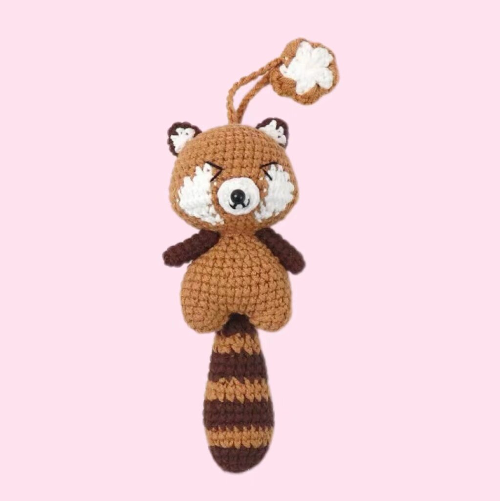 Crochet Raccoon Bag Charm Plush