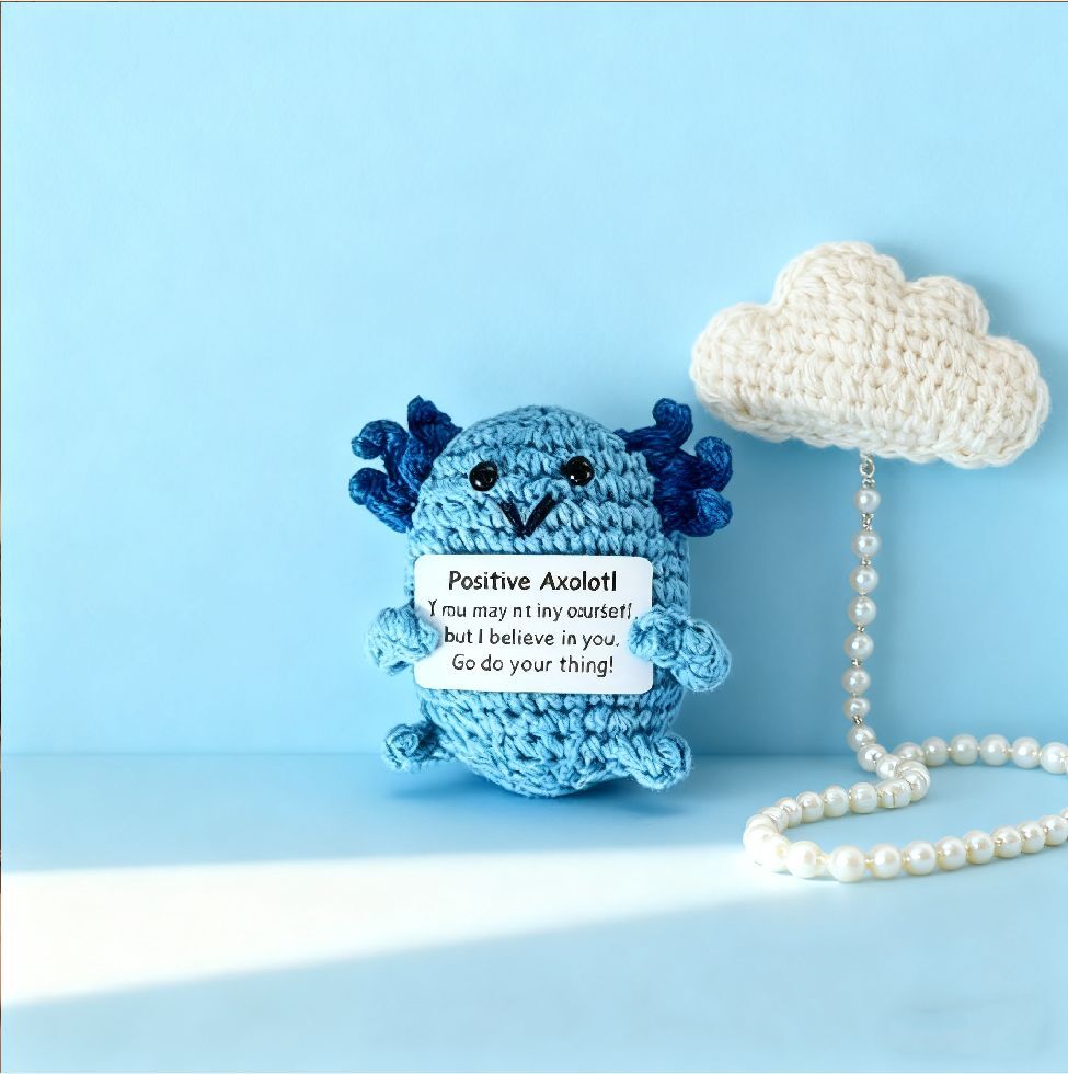Crochet Positive Axolotl Plush Decor