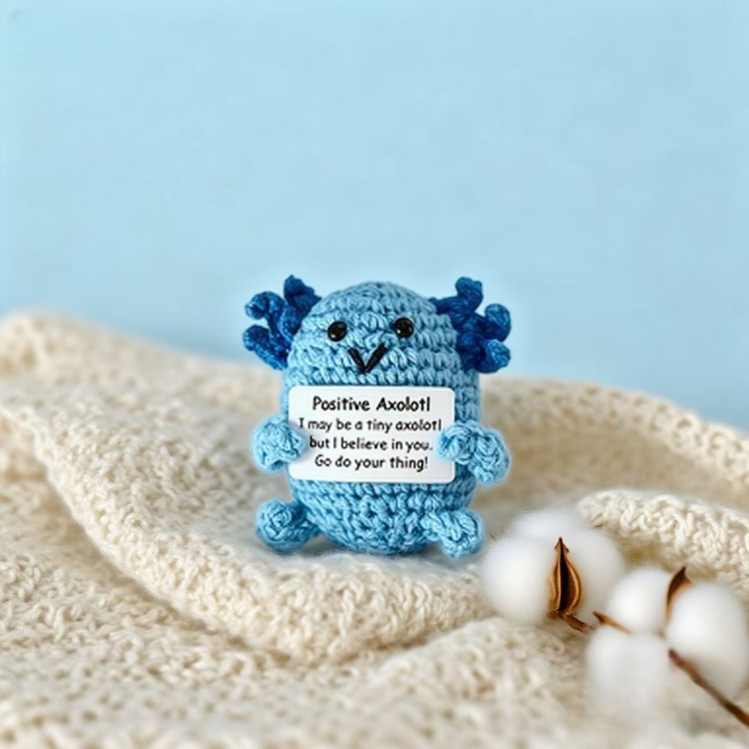 Crochet Positive Axolotl Plush Decor