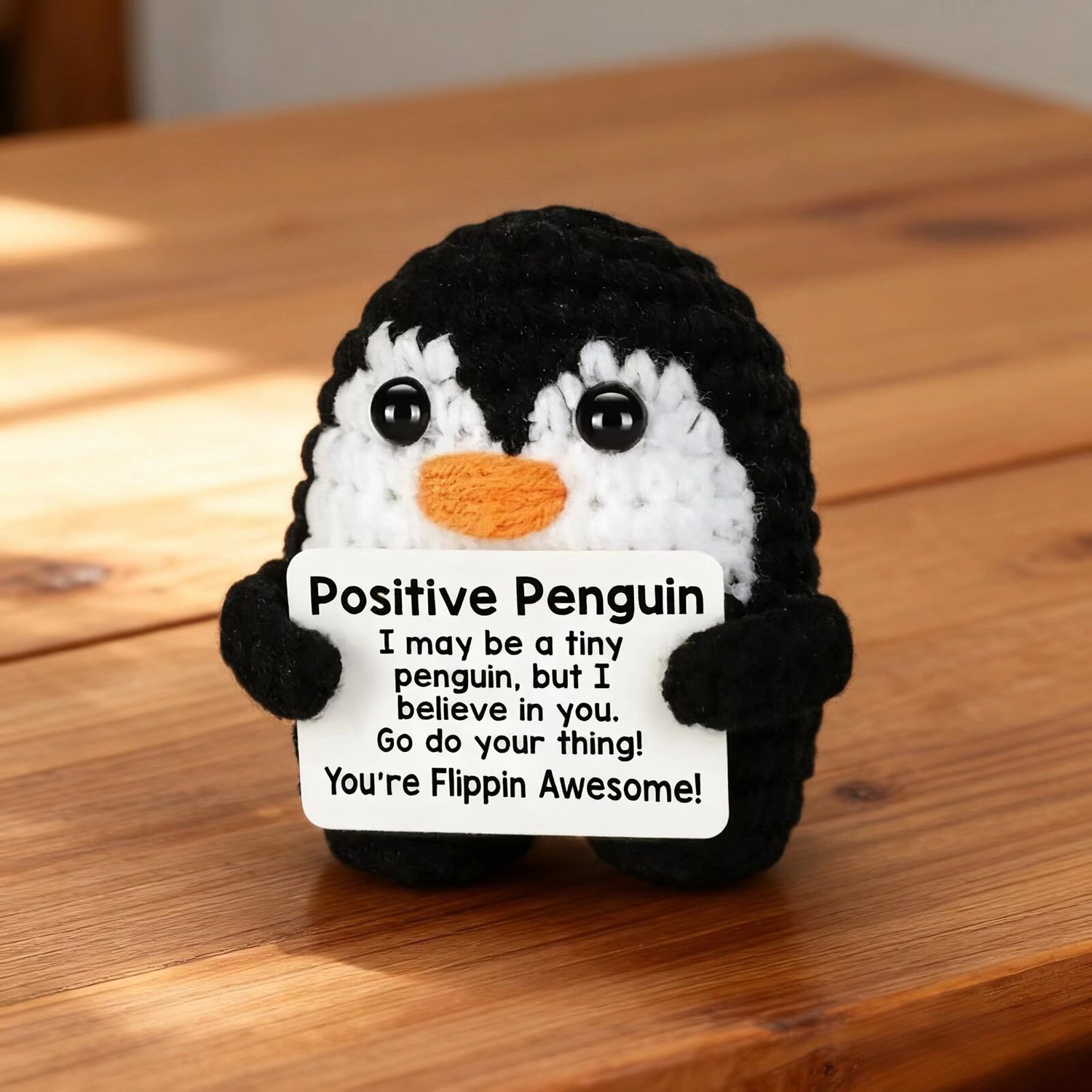 Positive Penguin Crochet Plush