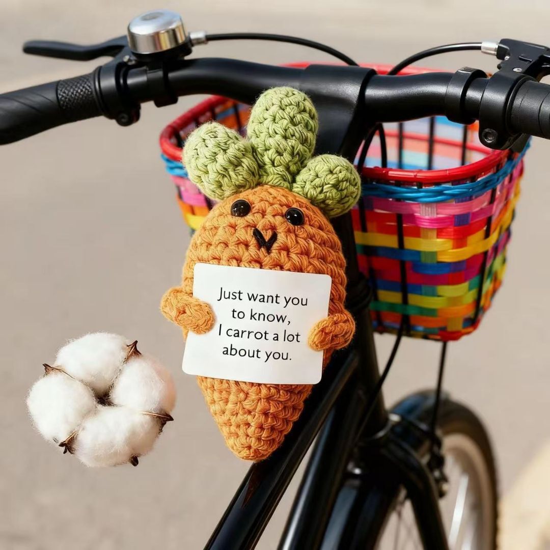 Message Carrot Crochet Plush