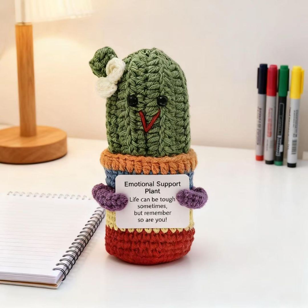 Emotional Support Cactus Crochet Plush