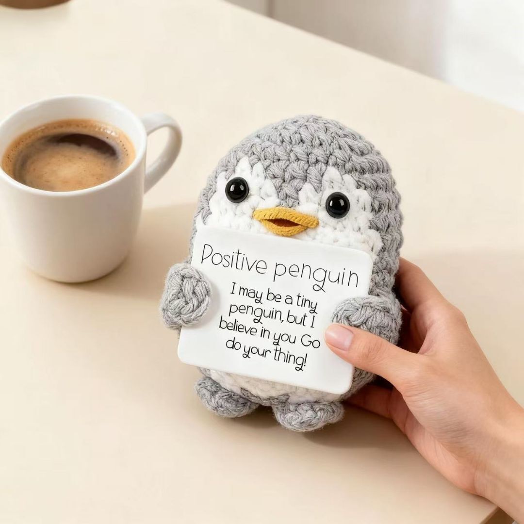 Positive Penguin Crochet Plush Doll