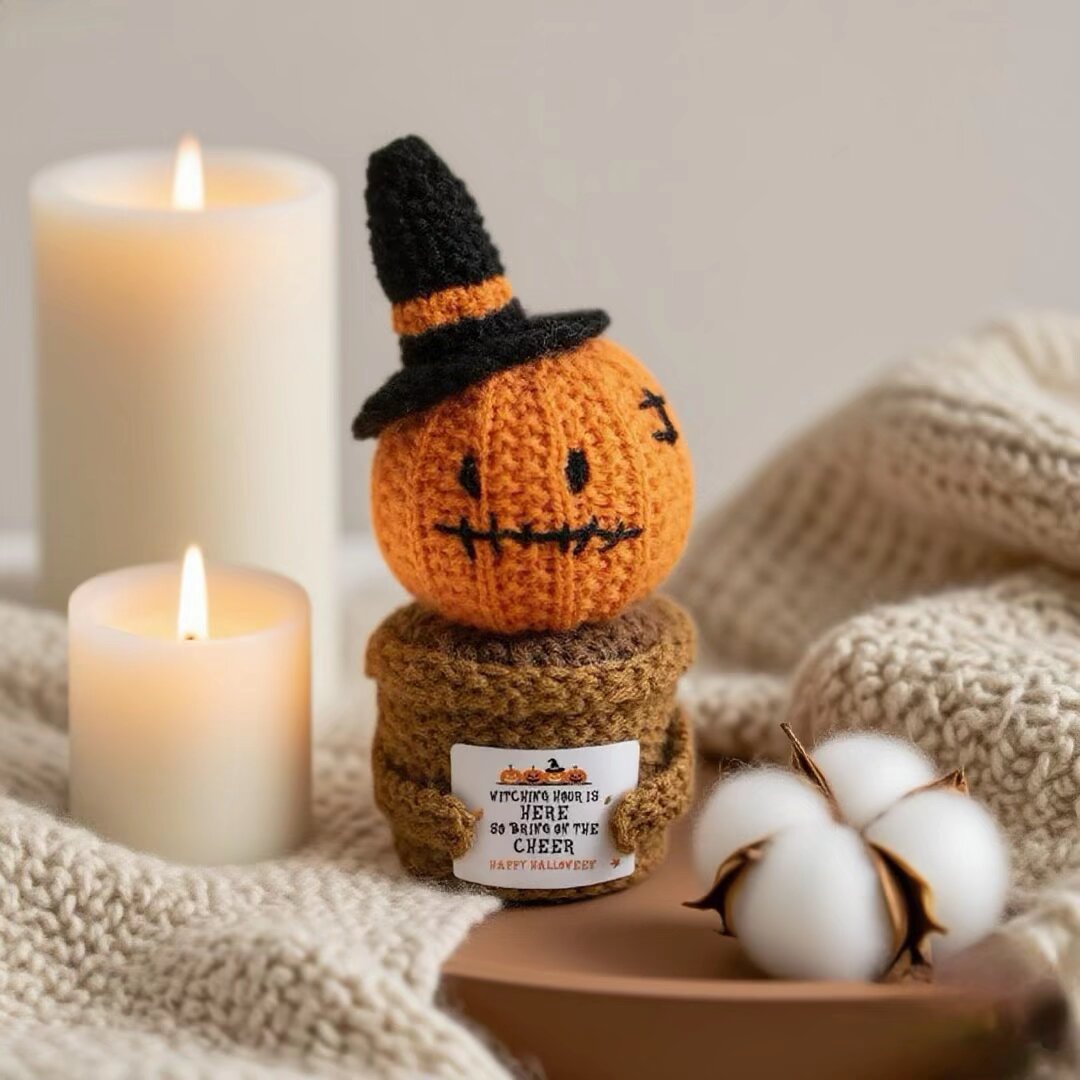 Crochet Halloween Pumpkin Doll Ornament