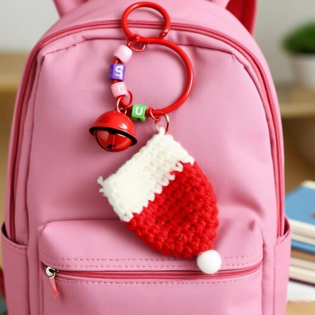 Christmas Stocking Crochet Keychain