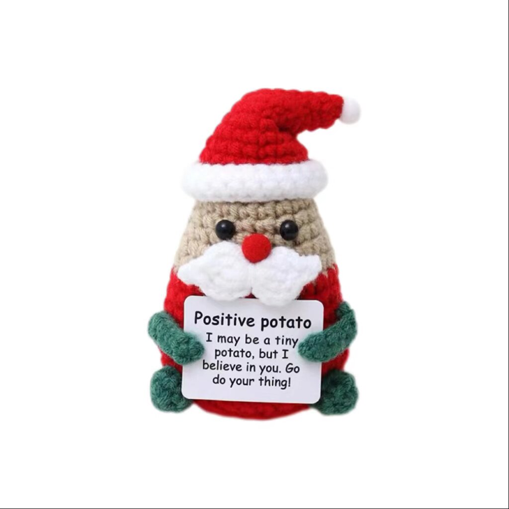 Positive Cat Crochet Plush Decor