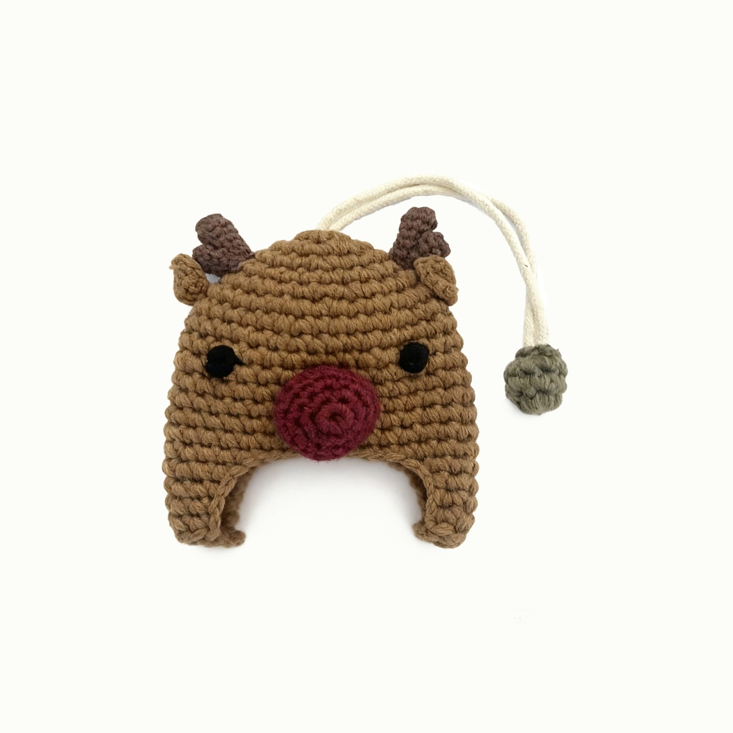Crochet Reindeer Keychain Christmas Charm