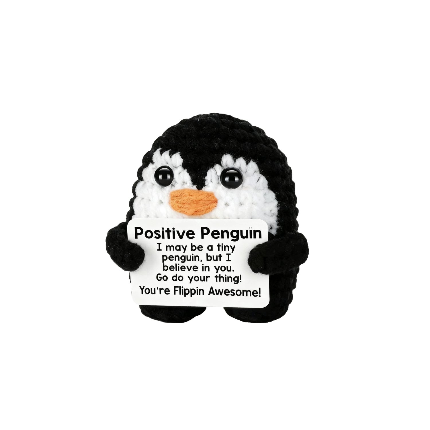 Positive Penguin Crochet Plush