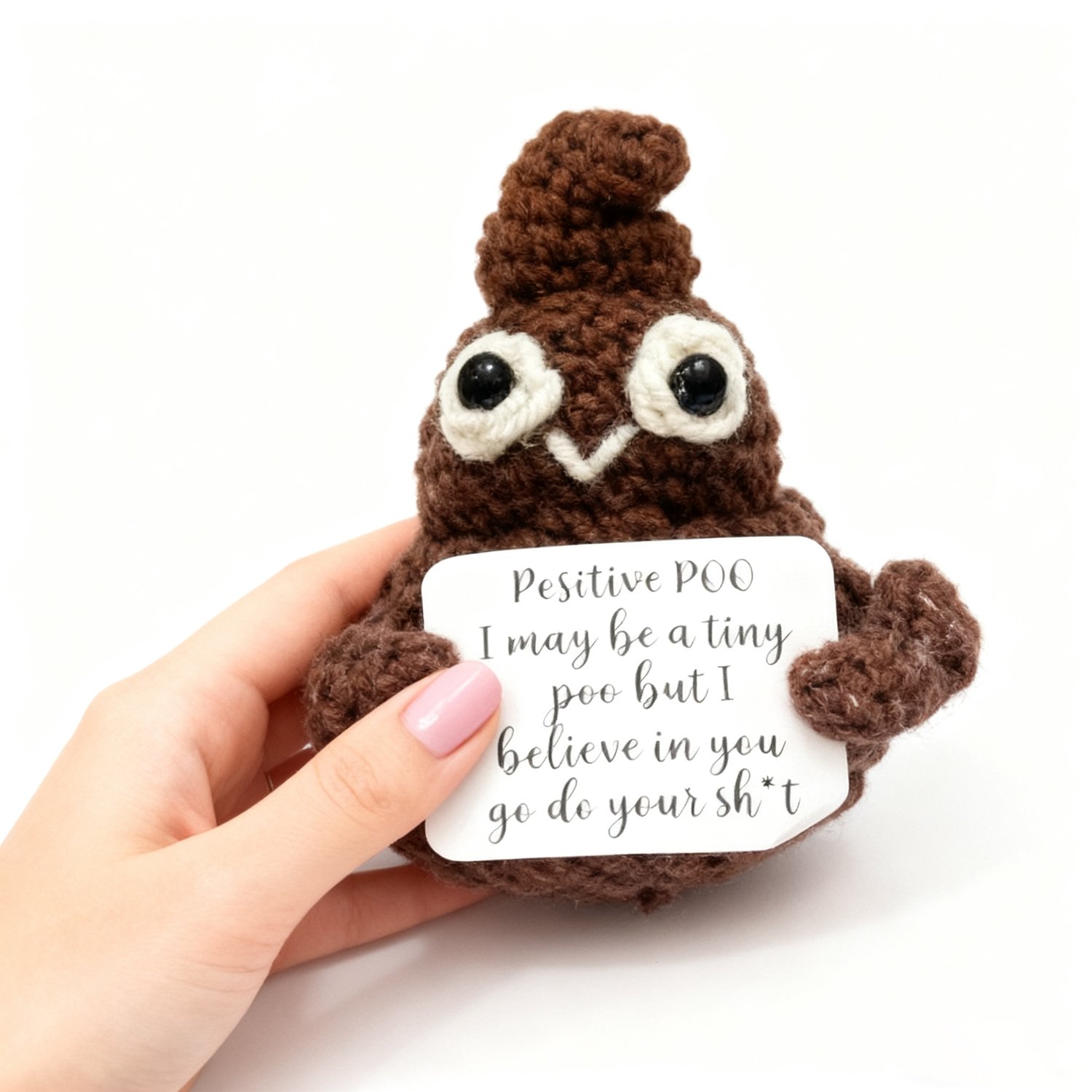 Crochet Positive Poo Plush Toy