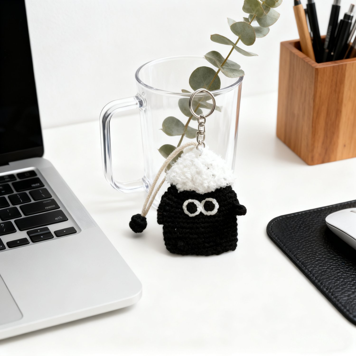 Crochet Lamb Keychain Sheep Charm