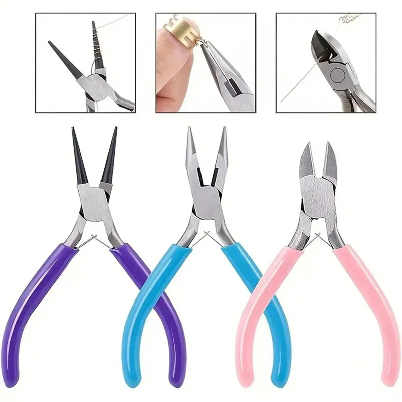 Mini Pliers Handle Anti-slip Splicing Fixing DIY Making and Repair Jewelry Tools