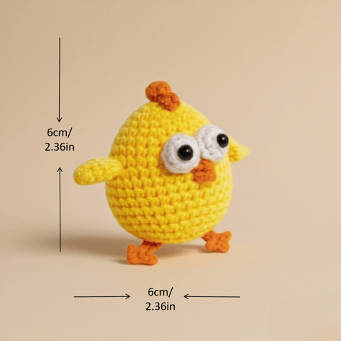 DIY Yellow Chicken Crochet Kit Complete Supplies for Amigurumi Craft Perfect for Hobbyists