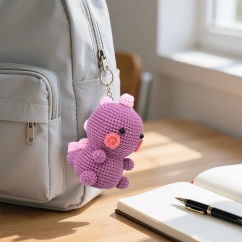 Complete Animal Crochet Craft Supplies Kawaii Purple Penguin Crochet DIY Kit with Step-by-Step Guide Handmade Plush Toy Set