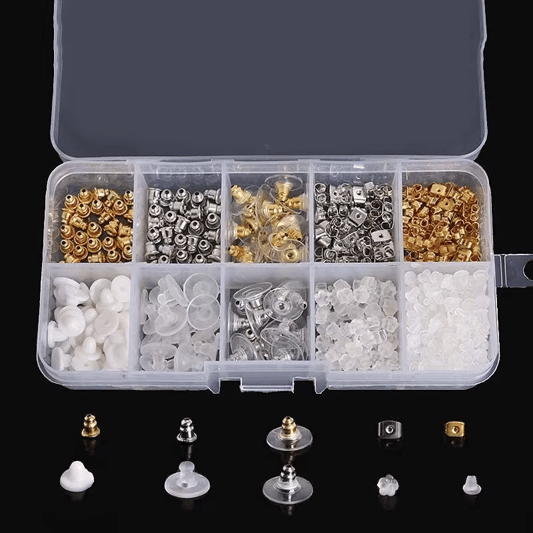 Gold Silver Color Earring Backs Studs Supplies Kit DIY Earring Making Accessory