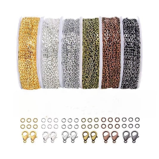 2mm Connect Metal Chain for DIY Jewelry Making Findings 6 Metal Colors of Cable Link Chain Accessories for Jewelry Chain Making