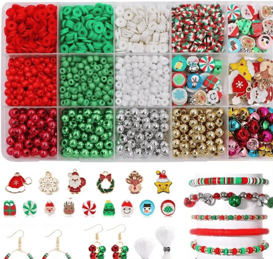 6mm Polymer Clay Beads Set For Kids Making Christmas Charms Bracelet Making Kits