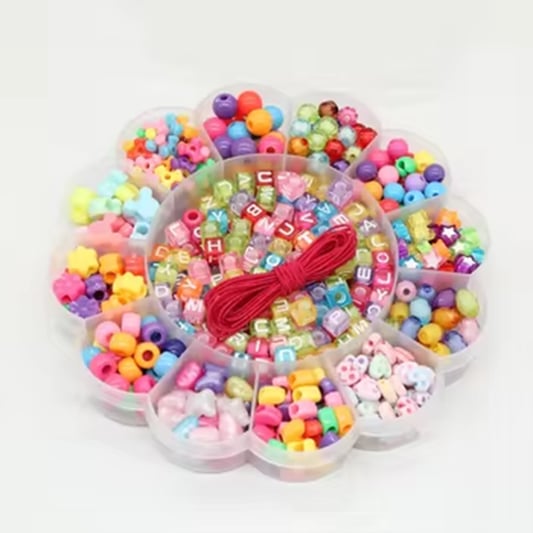 Colorful Kids Beads Toys with Acrylic Letter Beads Kids DIY Jewelry Beading Kits