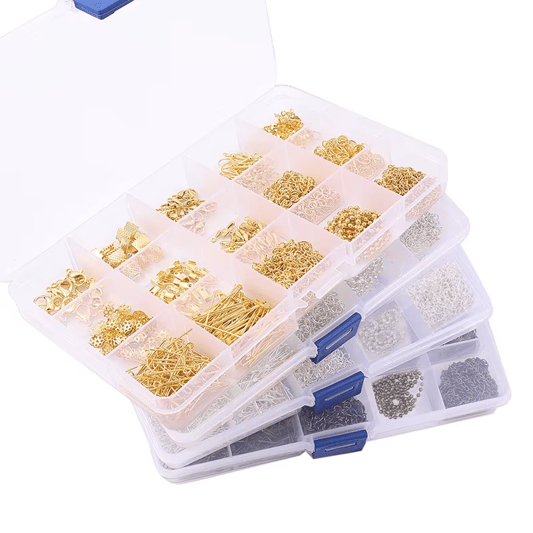 Alloy DIY Earring Making Kit Earring Jewelry Hooks Extend Chain Accessories Set