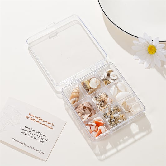 Natural Shell Pendant Kit DIY Charm Bracelet Necklace Earring Jewelry Making Set