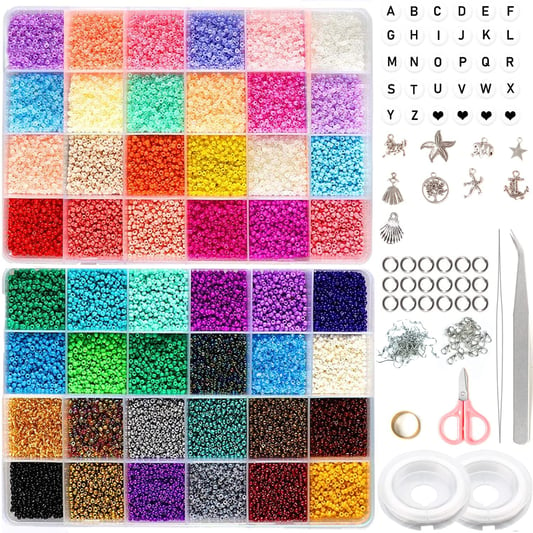 Wholesale Colorful Seed Mini Beads Set DIY Jewelry Make Girls Jewelry Making Kit