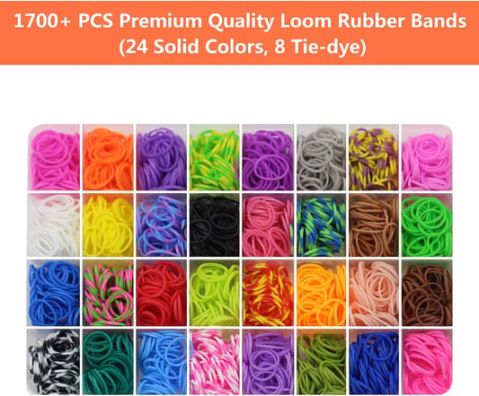 Colored Rubber Bands Kits Kids DIY knit Friendship Bracelets Educational Toy Set