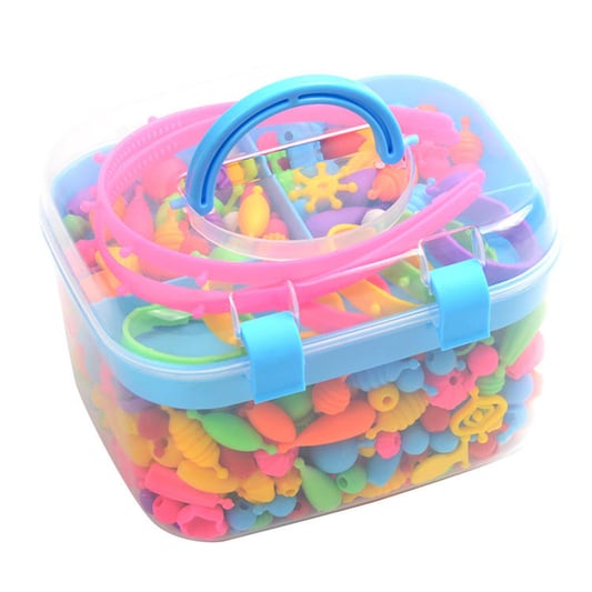 POP Funny Plastic Beads Kit Colorful Art Crafts Creativity DIY Jewelry Beads Set