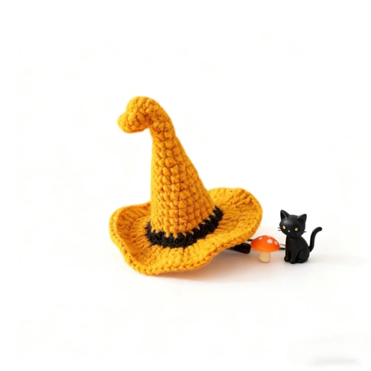 Halloween Witch Hat Crochet Hair Clip