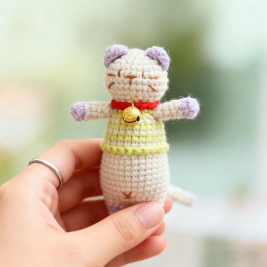 Crochet Cat Doll Plush