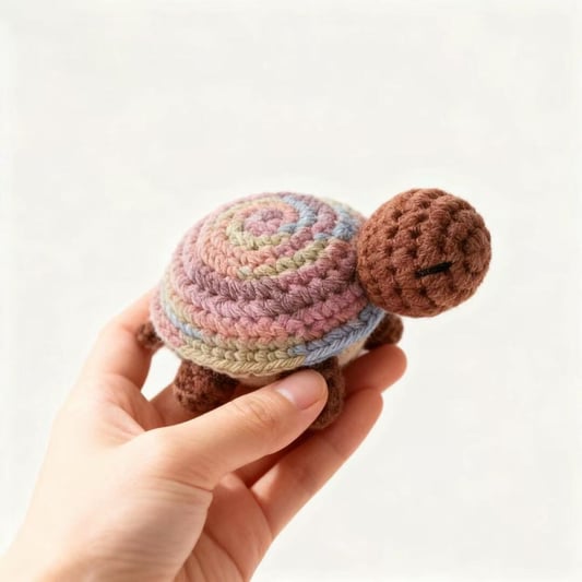 Crochet Turtle Amigurumi Decor Doll
