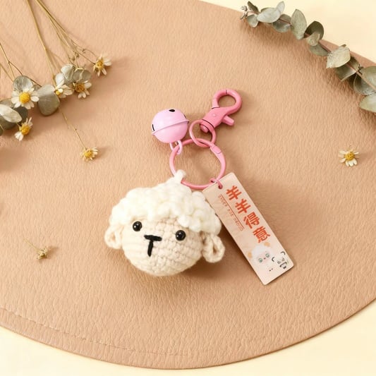 Crochet Sheep Rabbit Keychain Plush