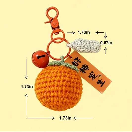 Crochet Lucky Orange Keychain Kit
