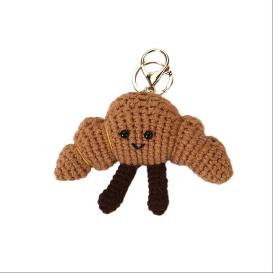 Crochet Croissant Keychain Doll Kit