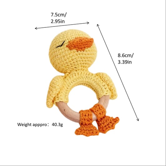 Crochet Animal Doll Set Duck Rabbit Flamingo