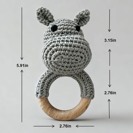 Crochet Hippo Keychain Doll DIY Kit