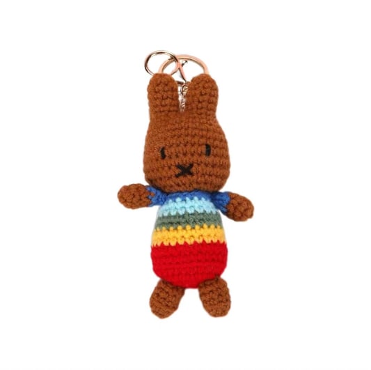 Crochet Rainbow Bunny Keychain Kit