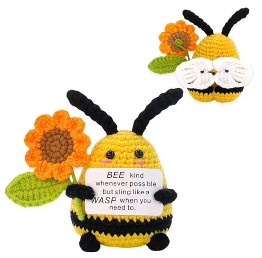 Bee Kind Crochet Plush Decor