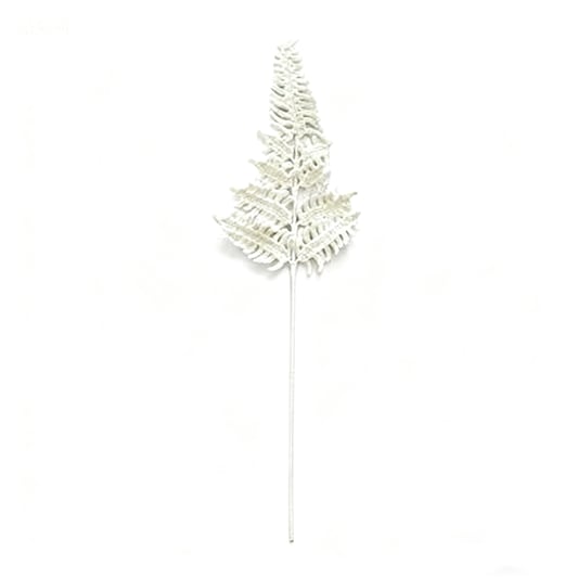 Crochet White Fern Stem Decor