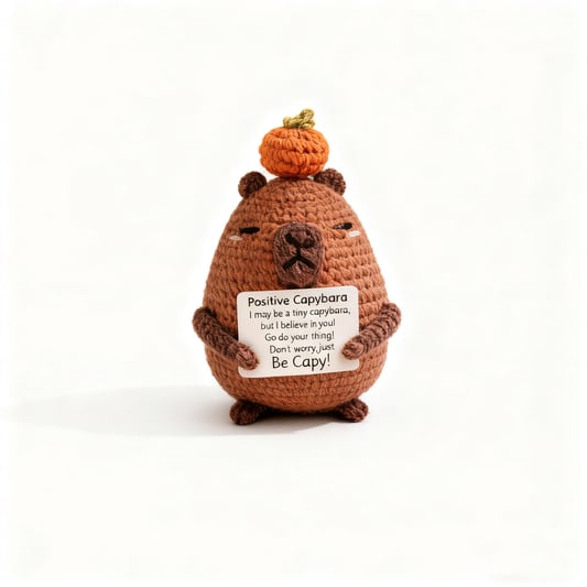 Positive Capybara Crochet Plush