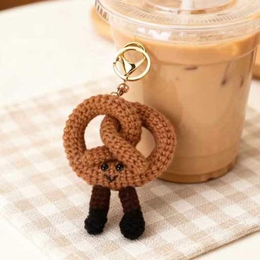 Crochet Pretzel Keychain Doll Kit