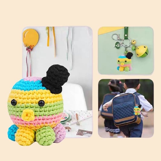 Crochet Octopus Doll Kit Colorful Amigurumi Toy