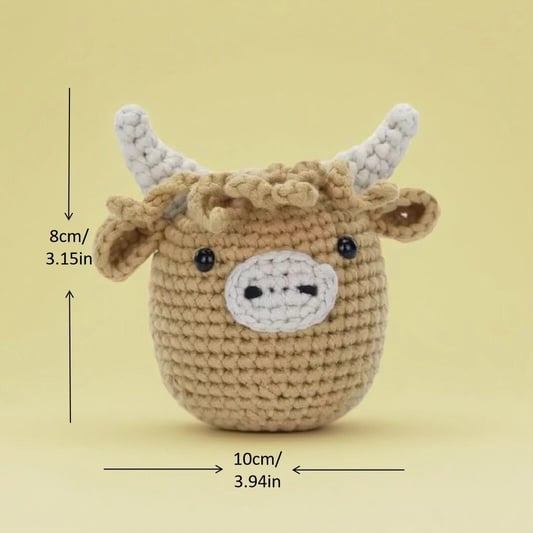 Crochet Small Cow Doll Kit Soft Plush Toy