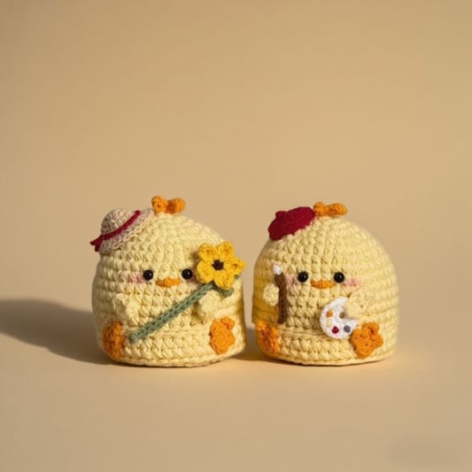 Crochet Chicken Doll Decorative Plush