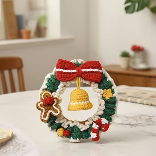 Crochet Christmas Wreath DIY Craft Kit