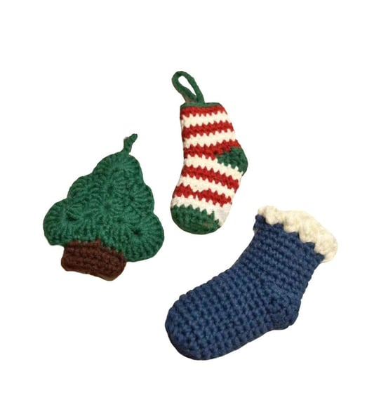 Crochet Christmas Tree Keychain Kit DIY Craft