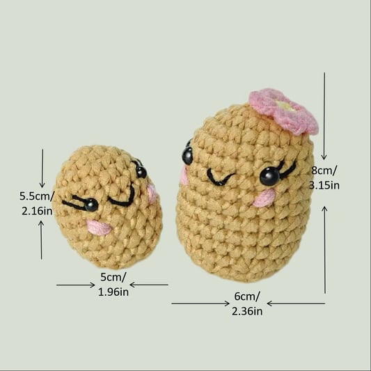 Crochet Potato Plush Amigurumi Kit