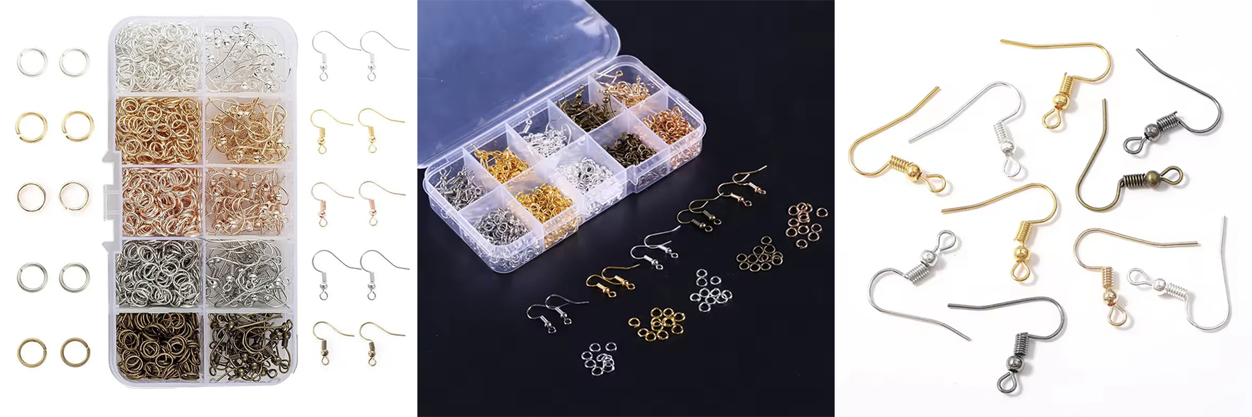 10 Grid Jewelry Findings Making Kits DIY Jewelry Starter Earhook Junp RIng Tools