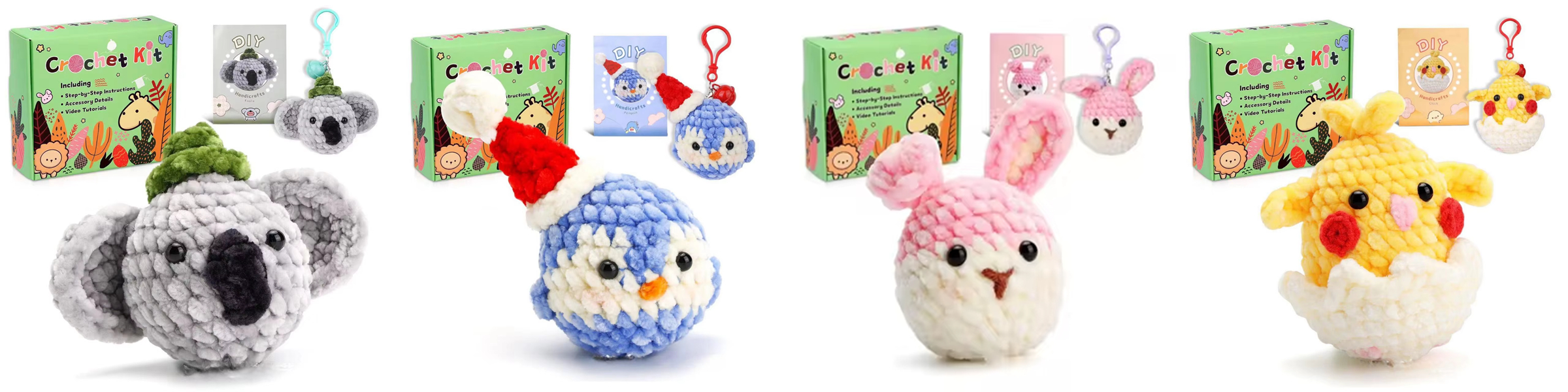 Crochet Kit for Beginners with Step-by-Step Video Tutorials Crochet Kits for Adults and Kids DIY Knitting