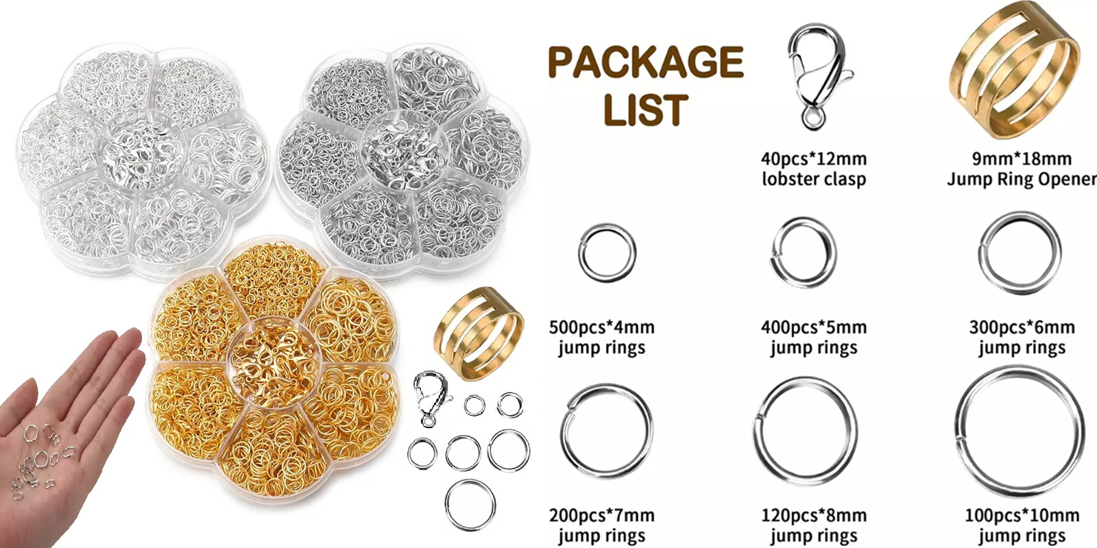 Wholesale buy 7 compartment jump ring making kit