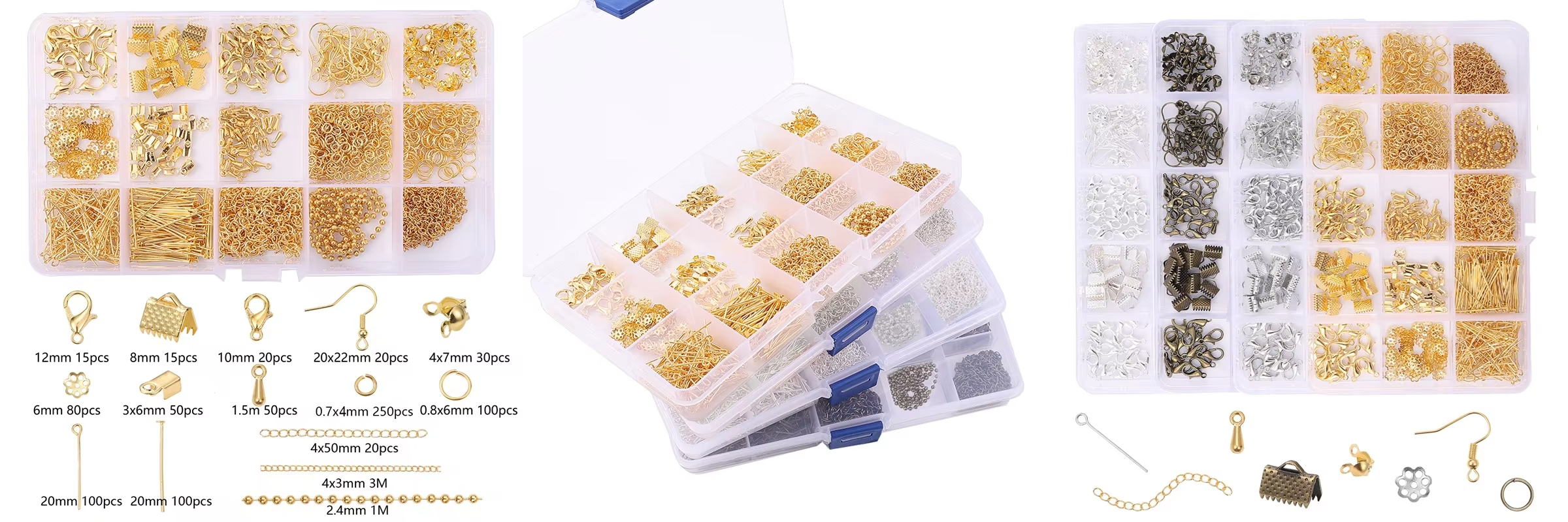 Alloy DIY Earring Making Kit Earring Jewelry Hooks Extend Chain Accessories Set